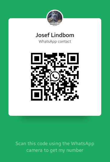 WhatsApp QR code for Josef Lindbom contact.
