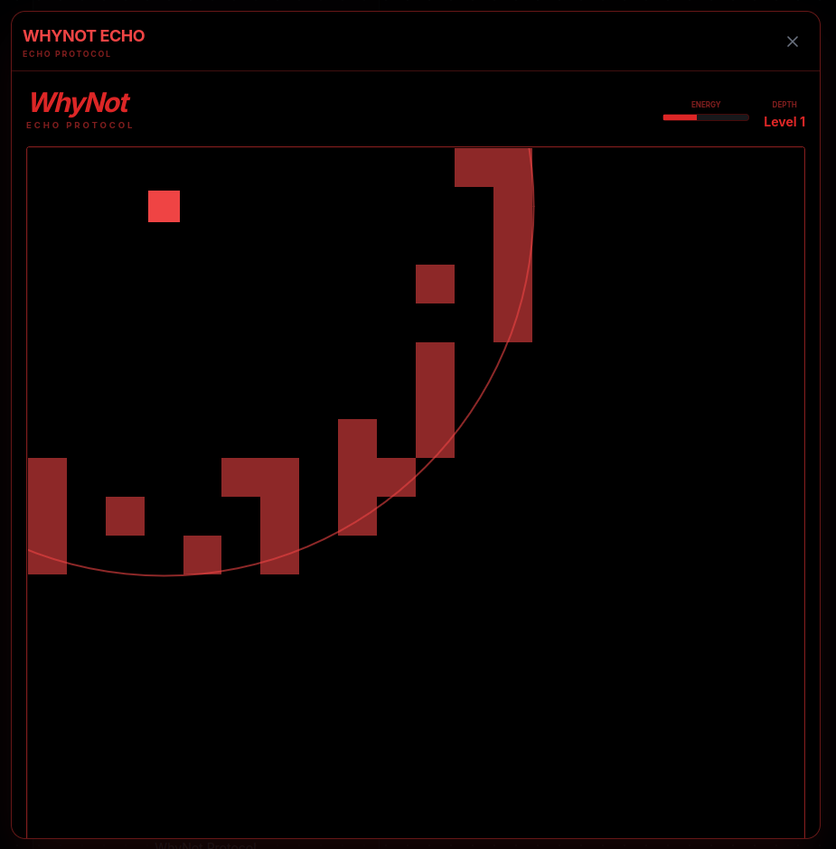 WhyNot Echo – Pulse to reveal the maze, WASD move, Space to pulse, reach the core.